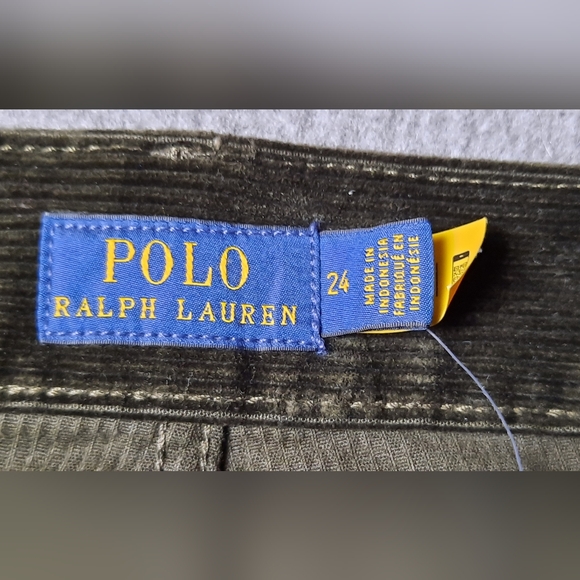 NWT! Polo Ralph Lauren Pants Womans 24 Green Corduroy Straight Preppy Classic - Picture 13 of 16